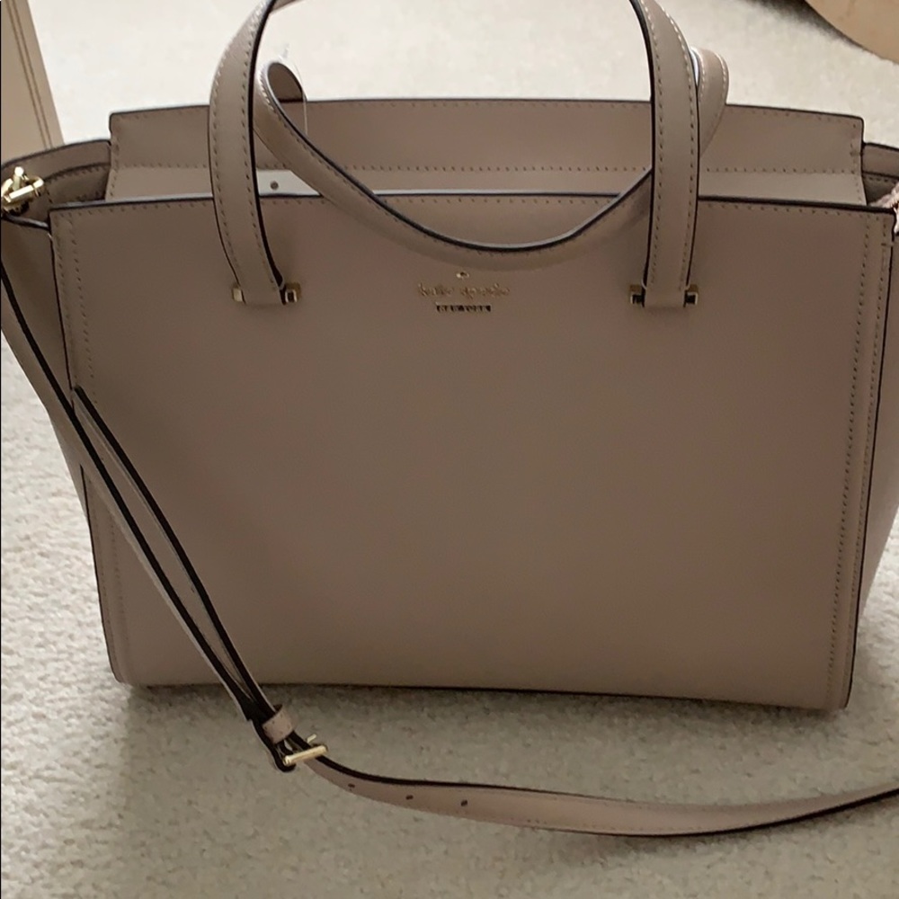 Kate Spade taupe satchel bag
